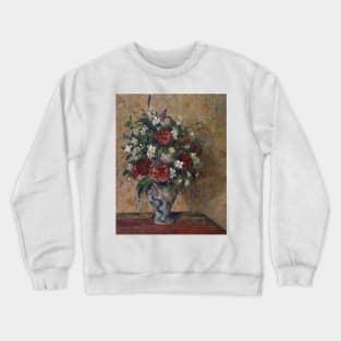 Still Life with Peonies and Mock Orange by Camille Pissarro Crewneck Sweatshirt